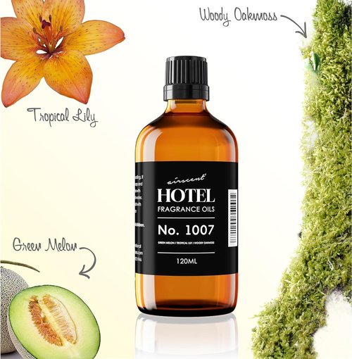 AirScent Hotel Diffuser Oil No. 1007 - Green Melon, Tropical Lily & Oakmoss | Premium Fragrance Oil for Ultrasonic Diffusers - 10 mL