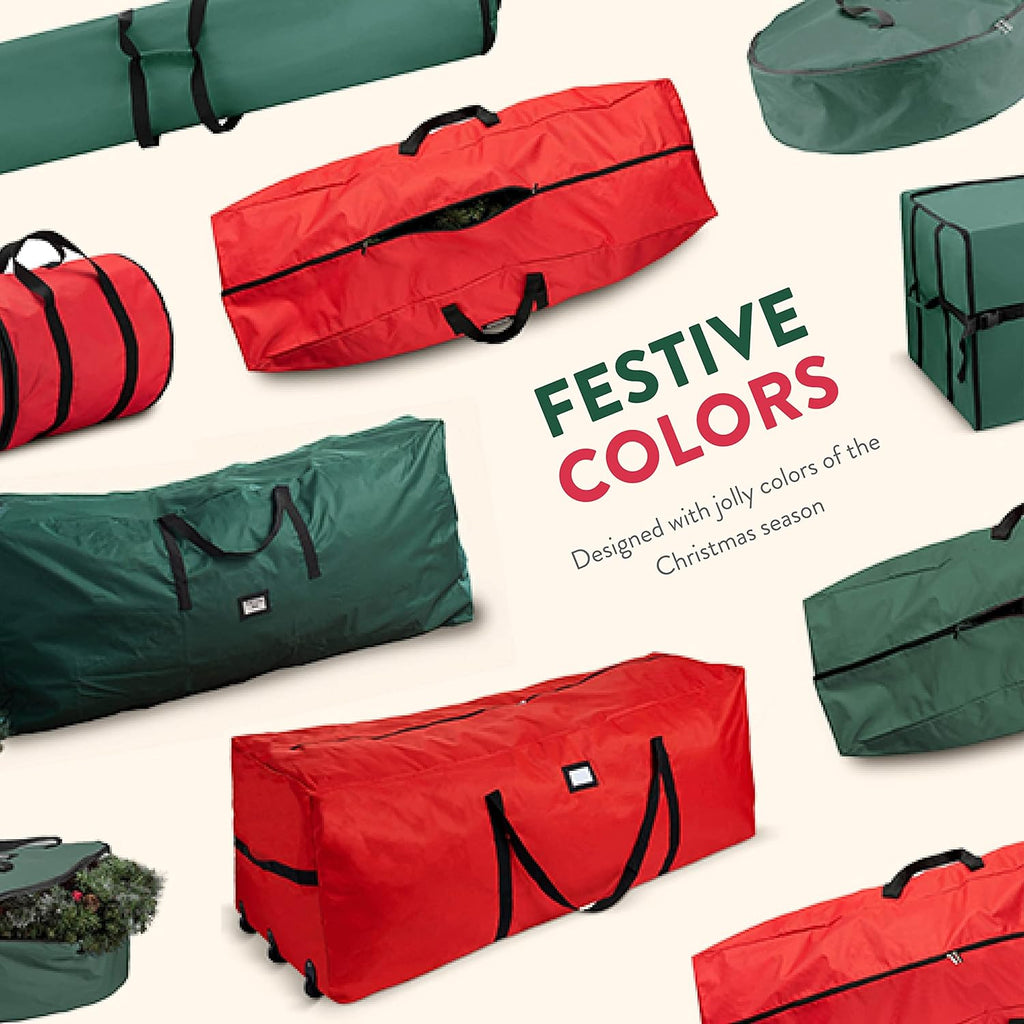 ZOBER Christmas Tree Storage Bag - Fits 9 Ft Artificial Trees - Waterproof & Tear-Proof - Green