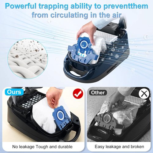 Miele 3D Airclean Dust Bags - Replacement Vacuum Cleaner Bags for Classic C1, C2, C3 Series | 10-Pack