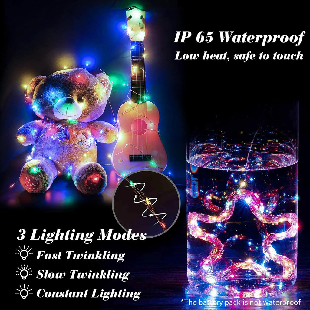 ZGWJ Fairy Lights - 8 Pack Battery Operated 7ft Mini LED String Lights | 3 Modes for DIY Decor