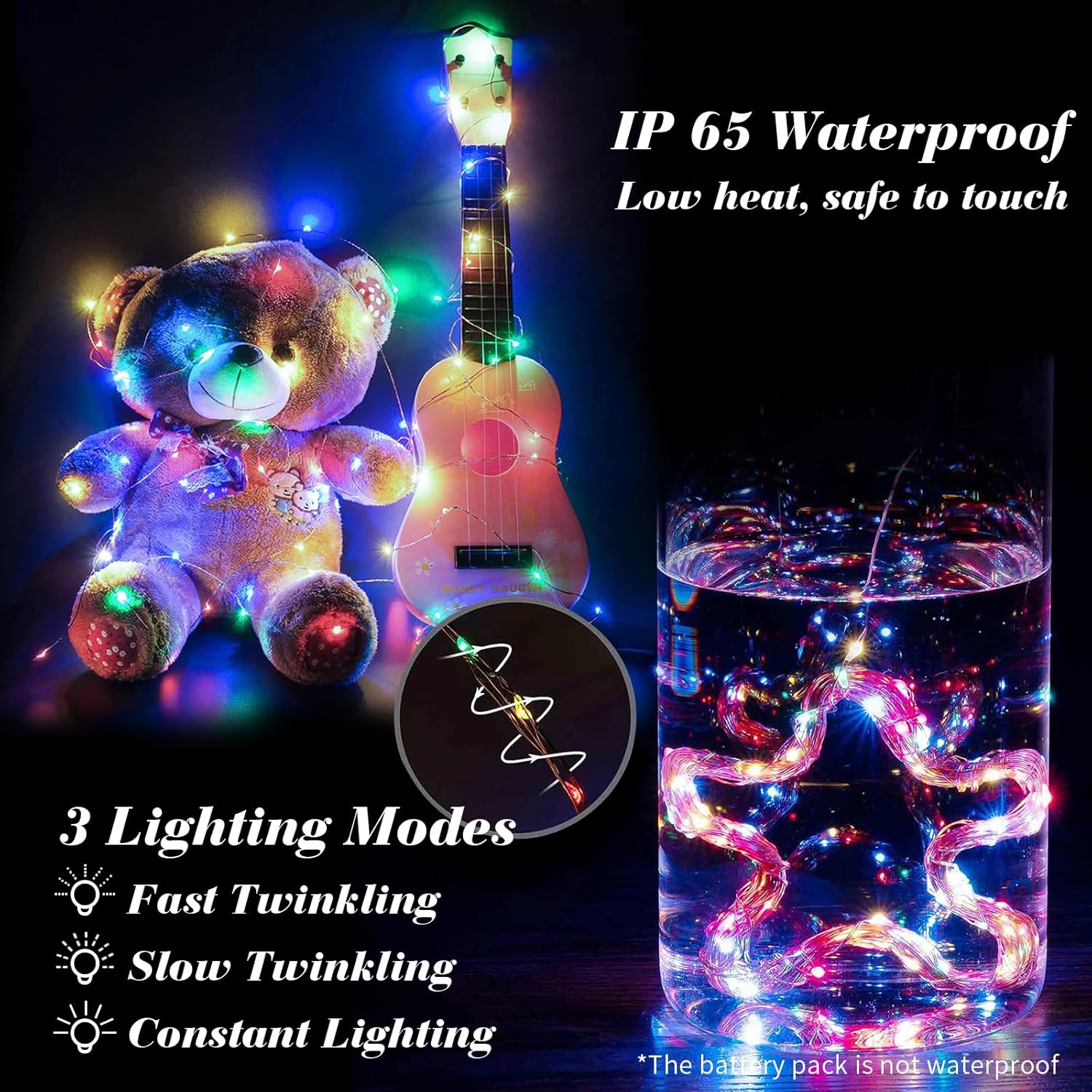 ZGWJ Fairy Lights - 8 Pack Battery Operated 7ft Mini LED String Lights | 3 Modes for DIY Decor