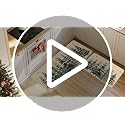Baccessor Christmas Snowy Trees Kitchen Rugs Set of 2 17x29 & 17x47 Snow Forest