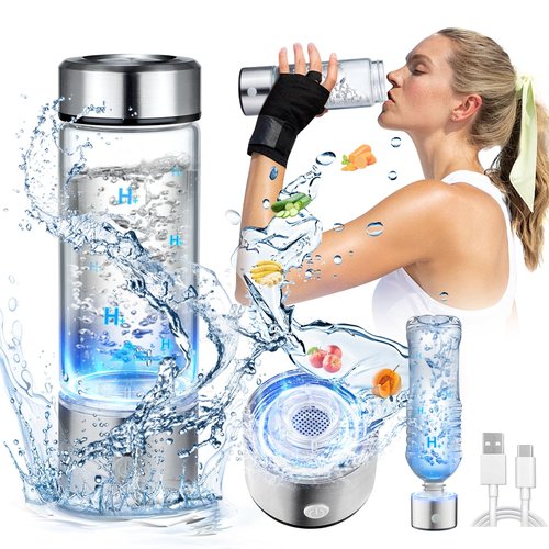 Hydrogen Water Bottle, 2025 Hydrogen Water Bottle Generator Improve Water in 3 Minutes, Hydrogen Water Machine with SPE PEM for Home, Travel, Office, Exercise, Daily Use