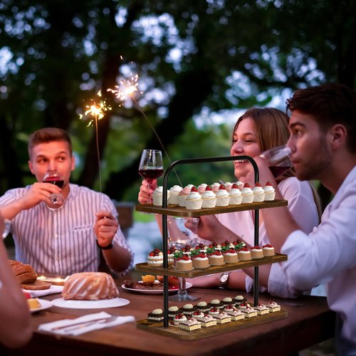 YestBuy Rustic Wood Cupcakes Stand for 50 Cupcakes at Parties