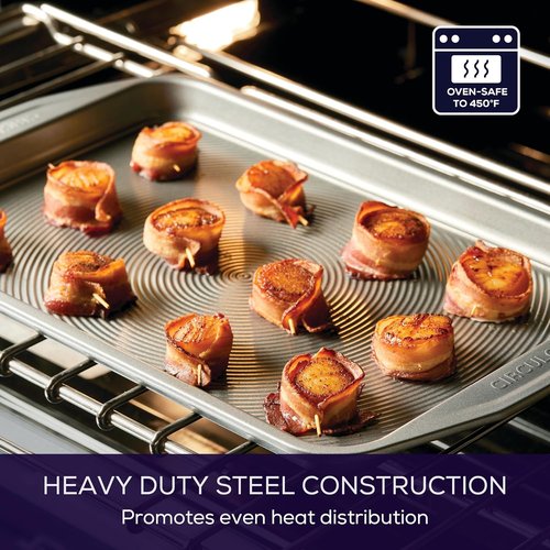 Circulon Total Nonstick Bakeware Set - 10-Piece Metal Baking Pans in Gray for Effortless Baking