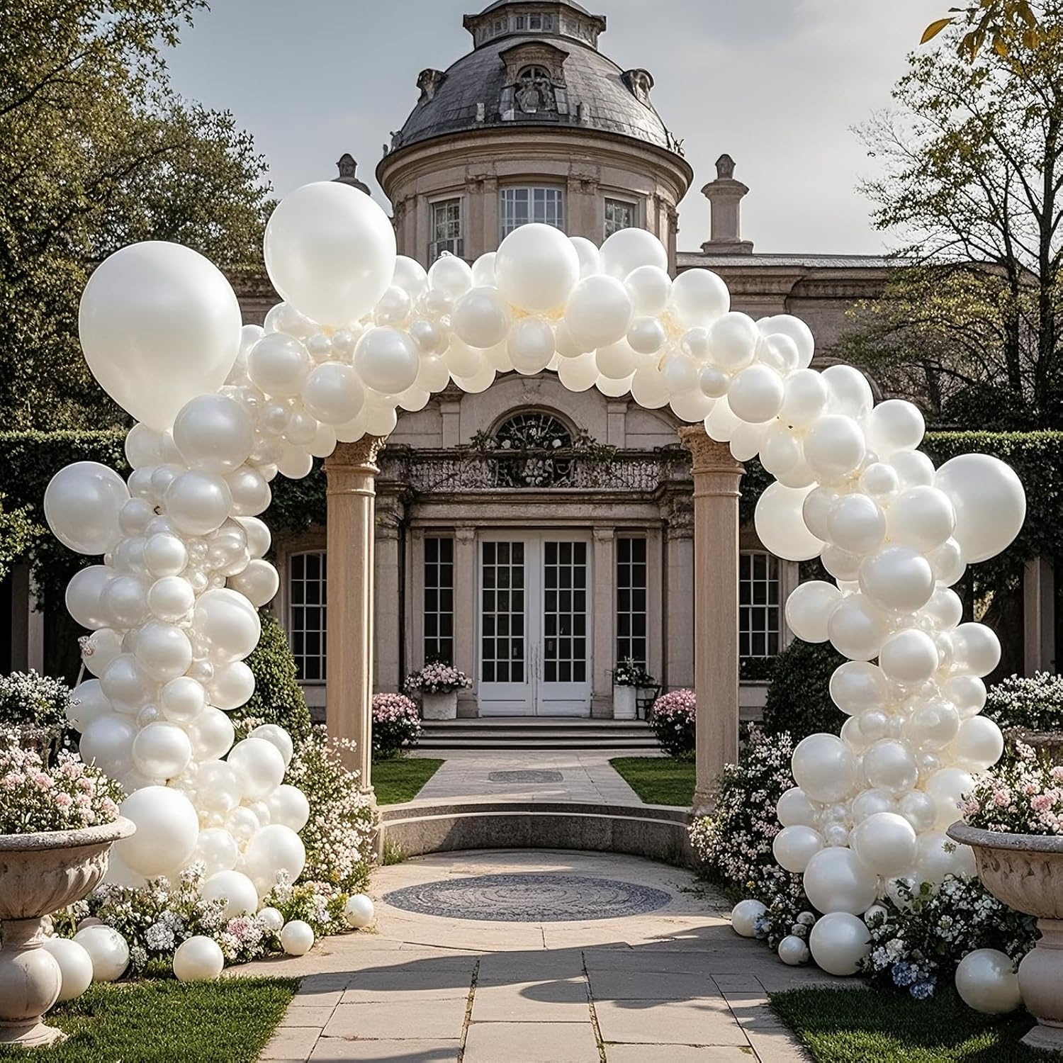 Pearl White Balloons - 12 Inch Latex Party Balloons for Weddings, Showers & Celebrations