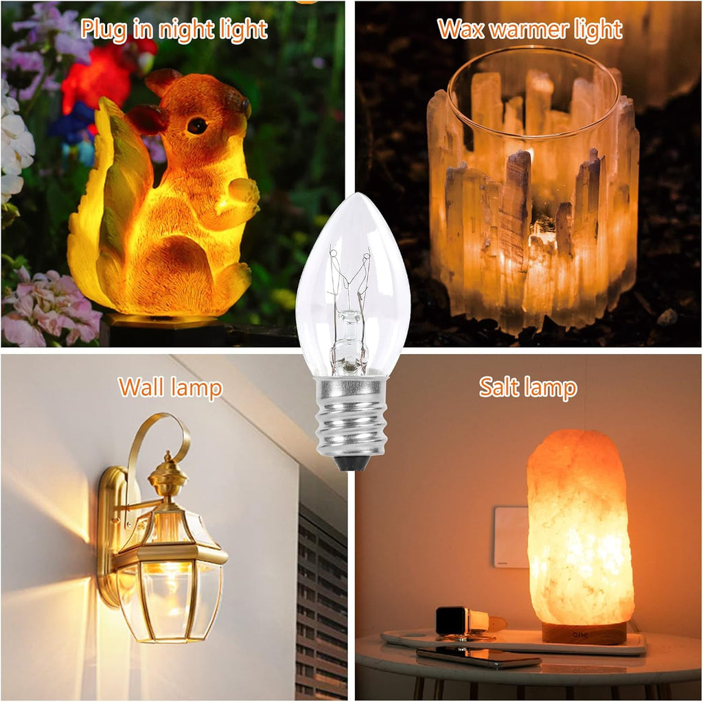 WATERGLIDE 6 FT Replacement Lamp Cord - 2 Pack with Clear Bulb & ON/OFF Switch | Ideal for Holiday Decor