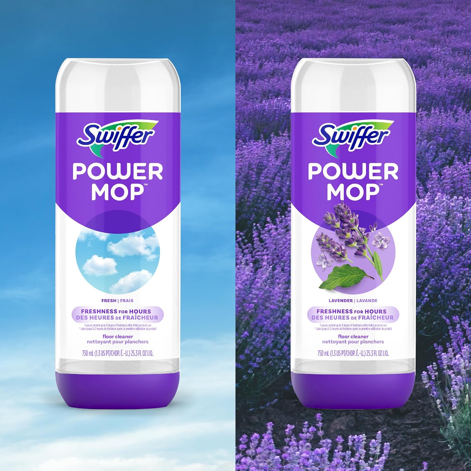 Swiffer PowerMop Floor Cleaning Solution - Fresh Scent Refills | 25.3 fl oz, 2 Pack