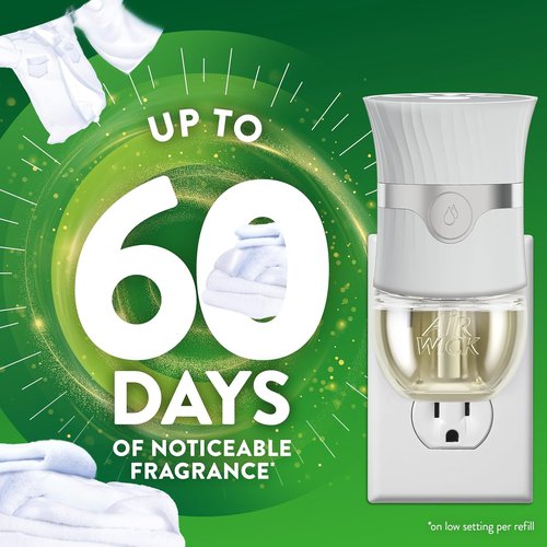 Air Wick Scented Oil Refill - Fresh Linen Air Freshener | 7 Count Essential Oils