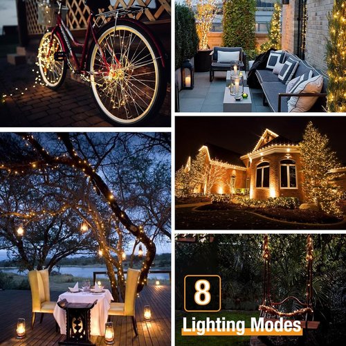 Btfarm Fairy Lights - 30 Pack Battery Operated + 4 Pack Solar String Lights for Outdoor Decor