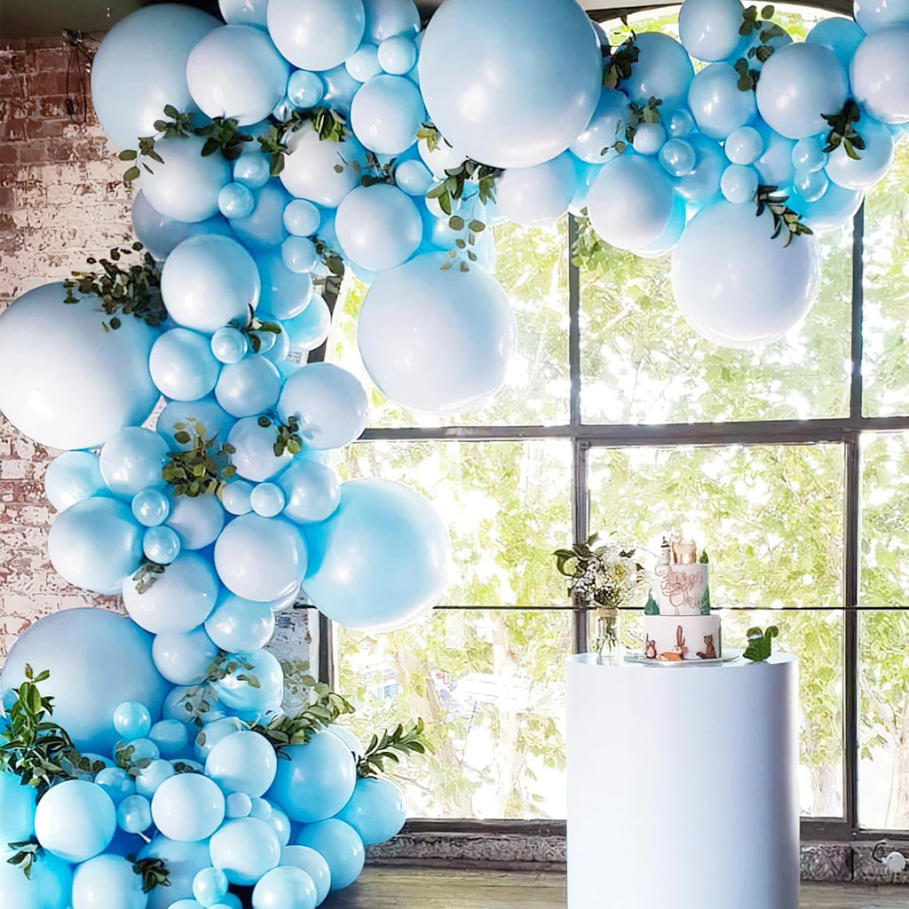 PartyWoo Light Blue Balloons - 50 Pcs 12 Inch Pastel Aqua Latex for Graduation, Baby Shower & Weddings