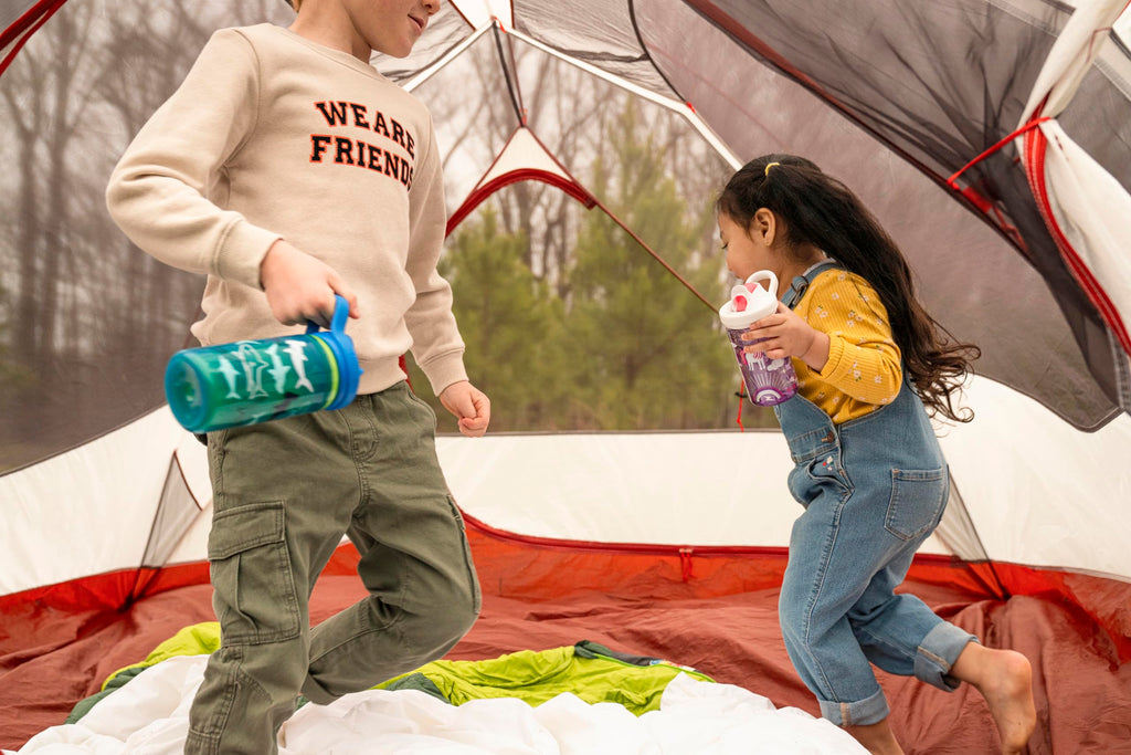 CamelBak Eddy+ Kids Bite Valve Straw Tritan Renew Water Bottle Retro Floral Mermaid, 20oz