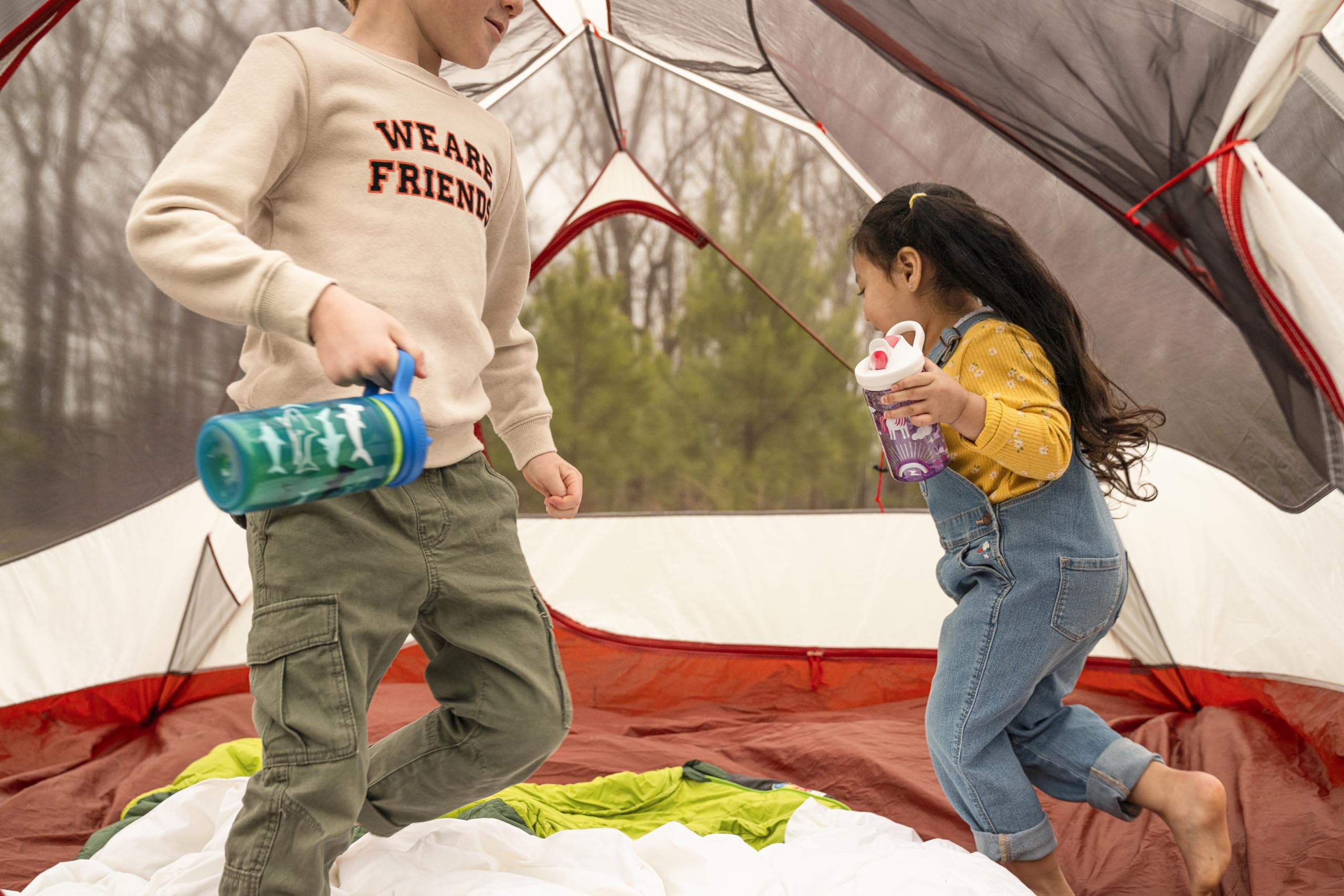 CamelBak Eddy+ Kids Bite Valve Straw Tritan Renew Water Bottle Retro Floral Mermaid, 20oz