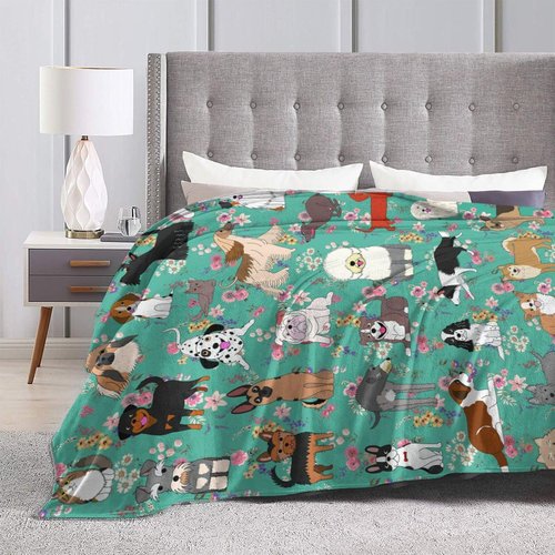 Dog Gifts Blanket 60"X50" Bed Throw Blanket Soft Lightweight Cozy Warm Blankets for Kids Teens Men Women