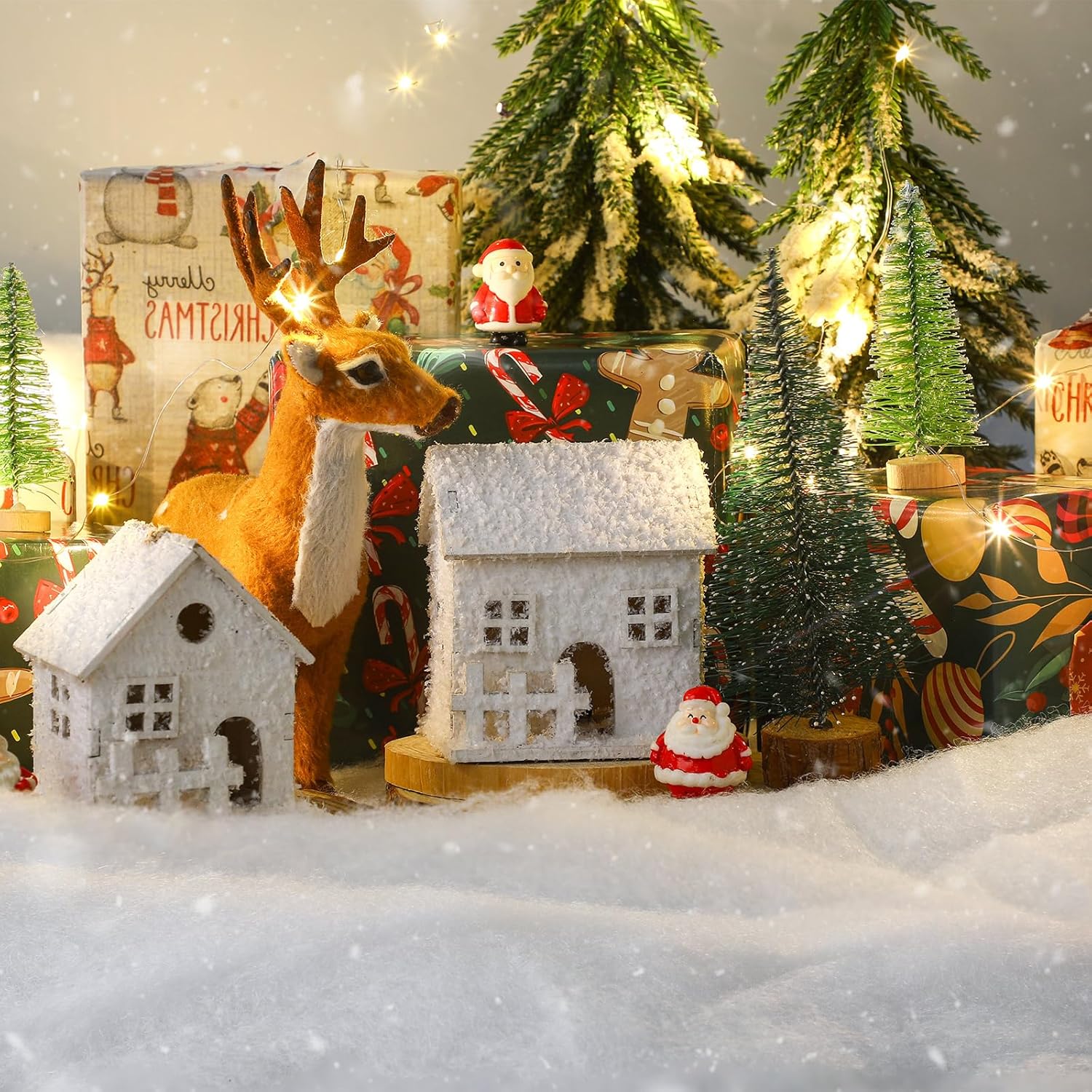 Tondiamo Christmas Snow Blanket Roll - 5ft x 10ft Large Artificial Winter White Mat for Holiday Decor