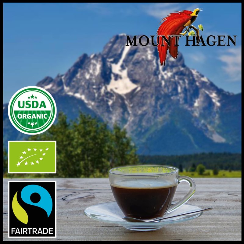 Mount Hagen 7.05oz Organic Freeze-Dried Instant Coffee | Medium Roast Arabica Beans | Fair-Trade, Eco-Friendly in Resealable Pouch Bag