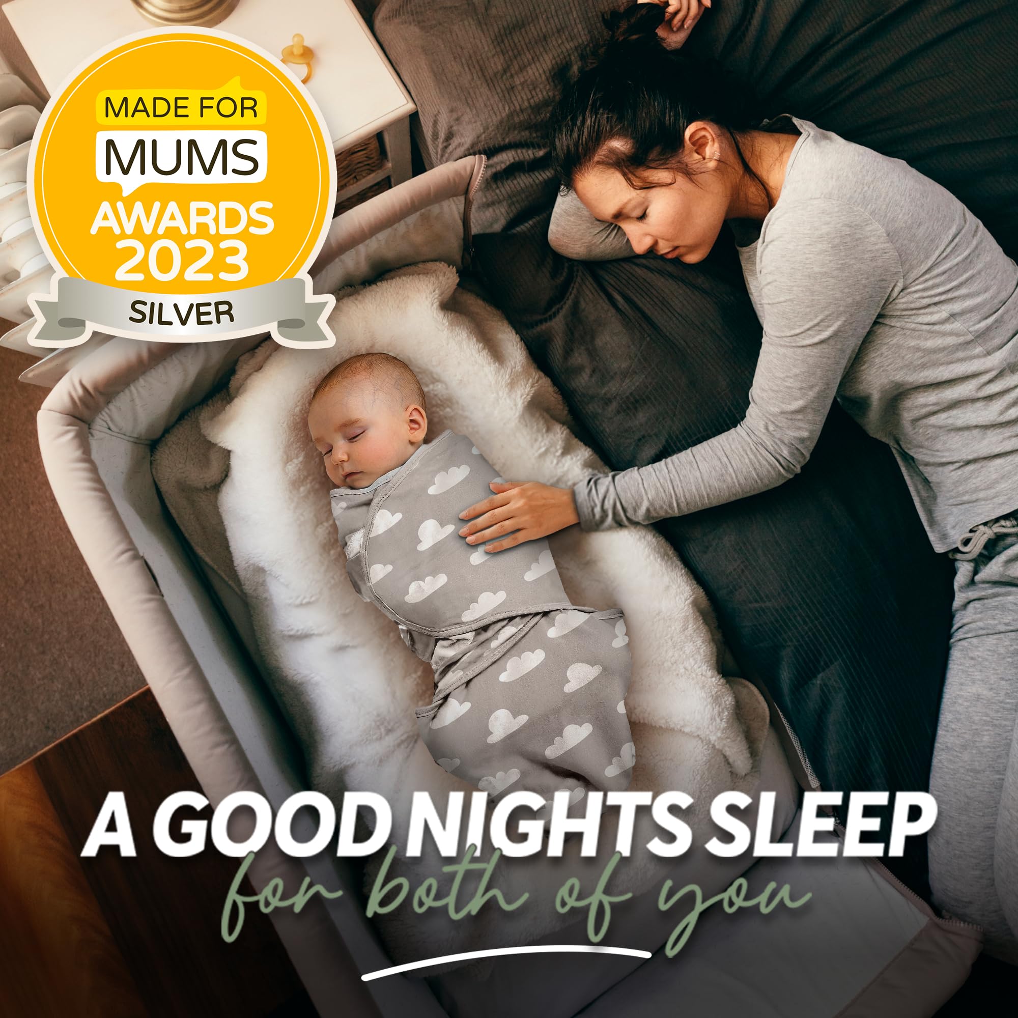 JUICY BUMBLES Baby Swaddles 0-3 Months Newborn Swaddle Sack Sleep Swaddle Sleep Sack Wrap for Newborns Girl and Boy 100% Cotton Oeko TEX 3-Pack