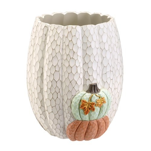 Avanti Linens - Wastebasket, Decorative Trash Can, Fall Inspired Bathroom Decor (Grateful Patch Collection)