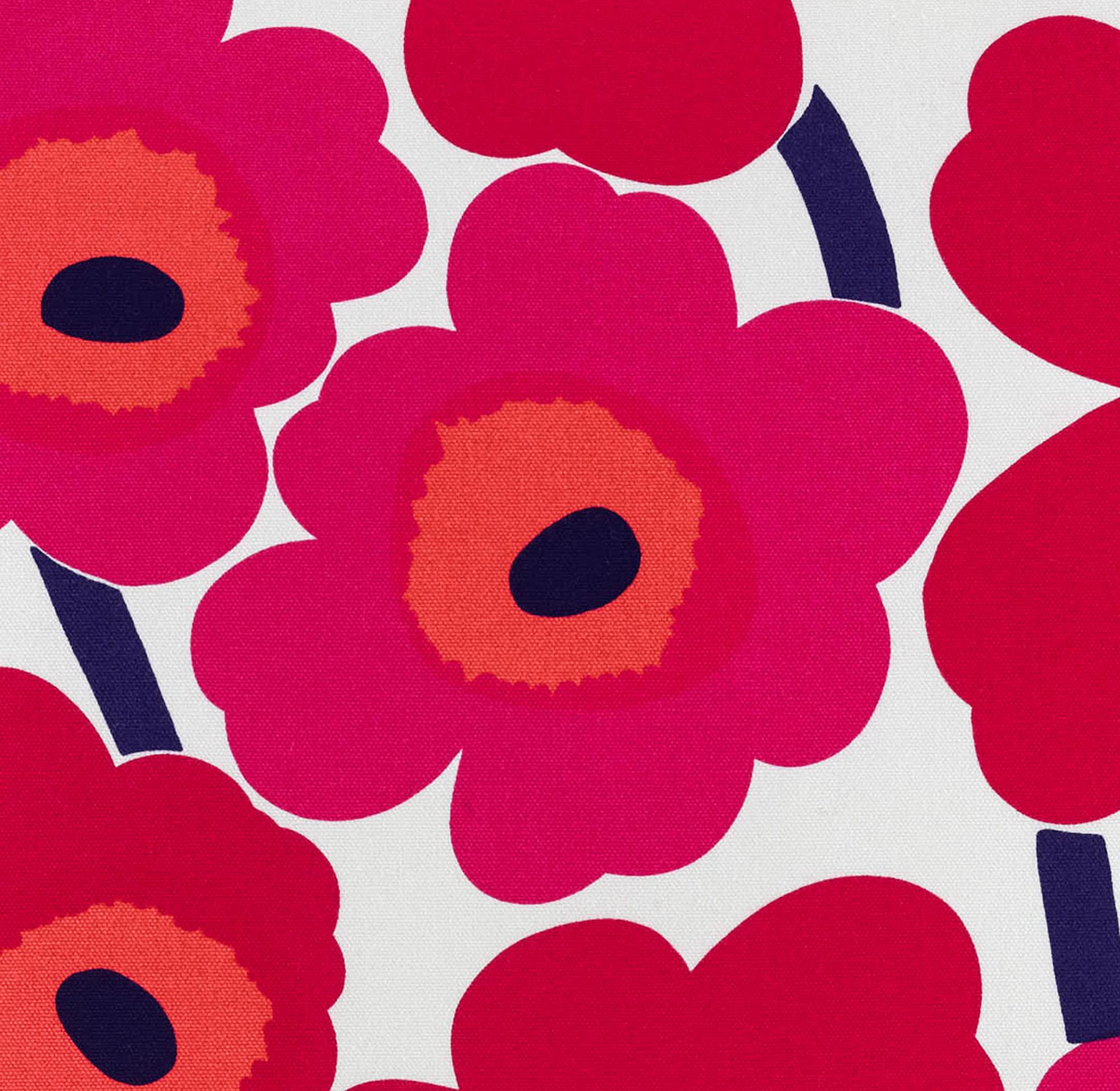 Marimekko - Throw Pillow, Cotton Bedding with Zipper Closure, Stylish Modern Home Decor (Pieni Unikko Red, 26" x 26")