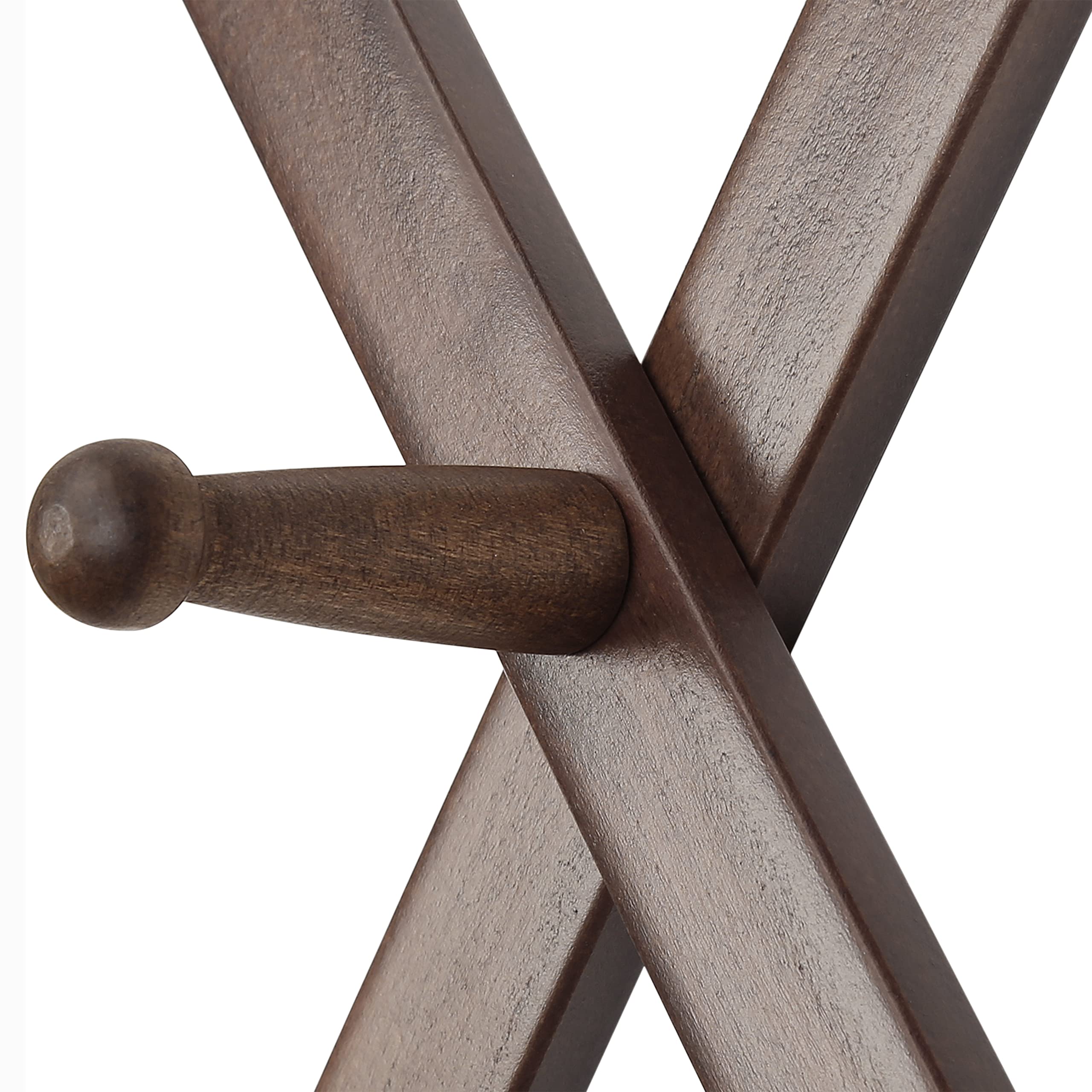 SKOLOO Hat Rack for Wall with 14 Hooks, Pack of 2, Solid Wooden, Modern, Expandable Coat Rack Wall Mount for Coats, Hats, Bags, Baseball Caps, Walnut Color