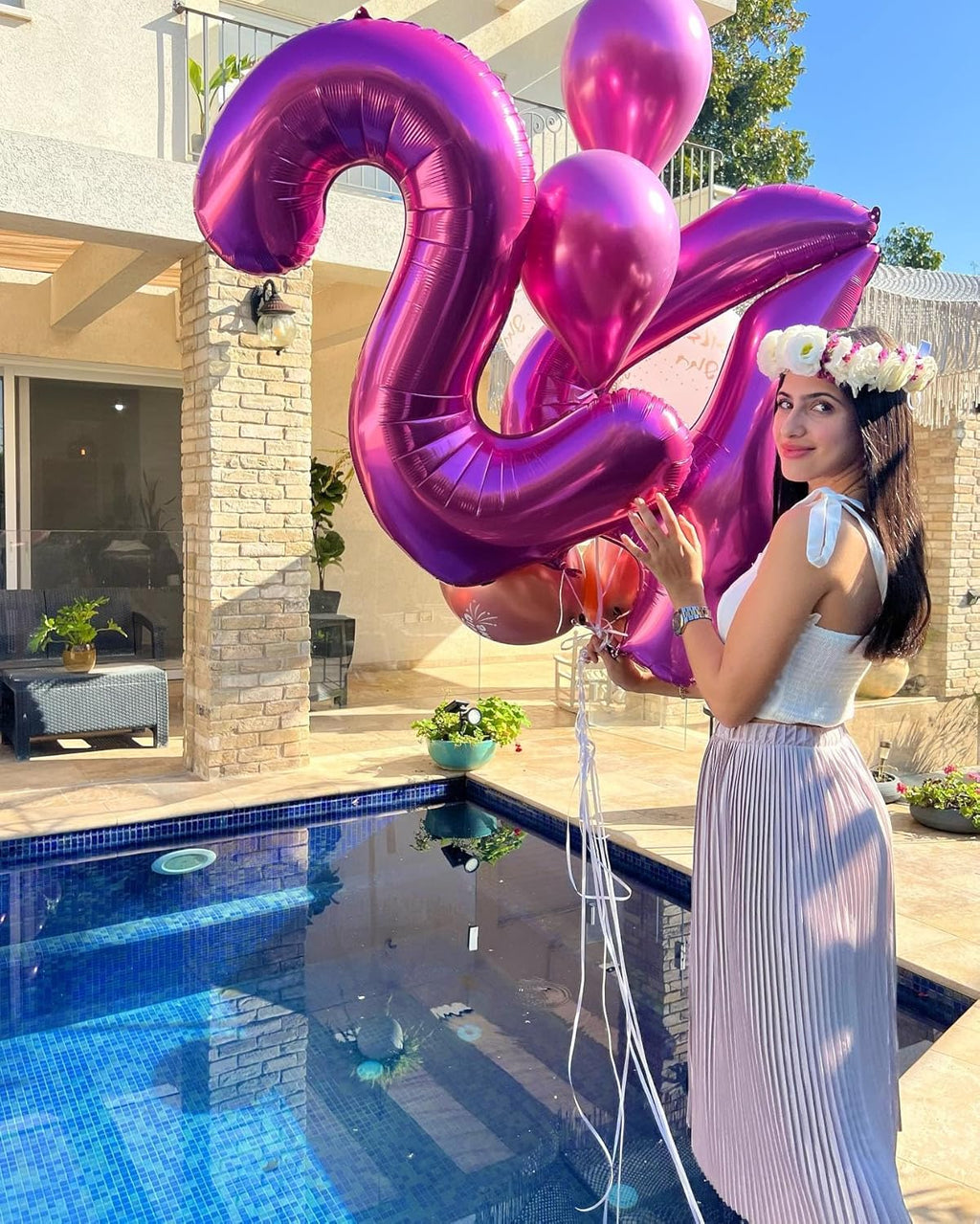 Number 13 Balloons by Hot Pink - 40 Inch Birthday Decorations for Girls' 13th Party Supplies