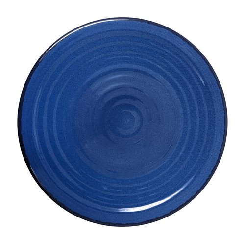 Gianna's Home 12 Piece Modern Melamine Heavyweight Plastic Dinnerware Set (Blue)