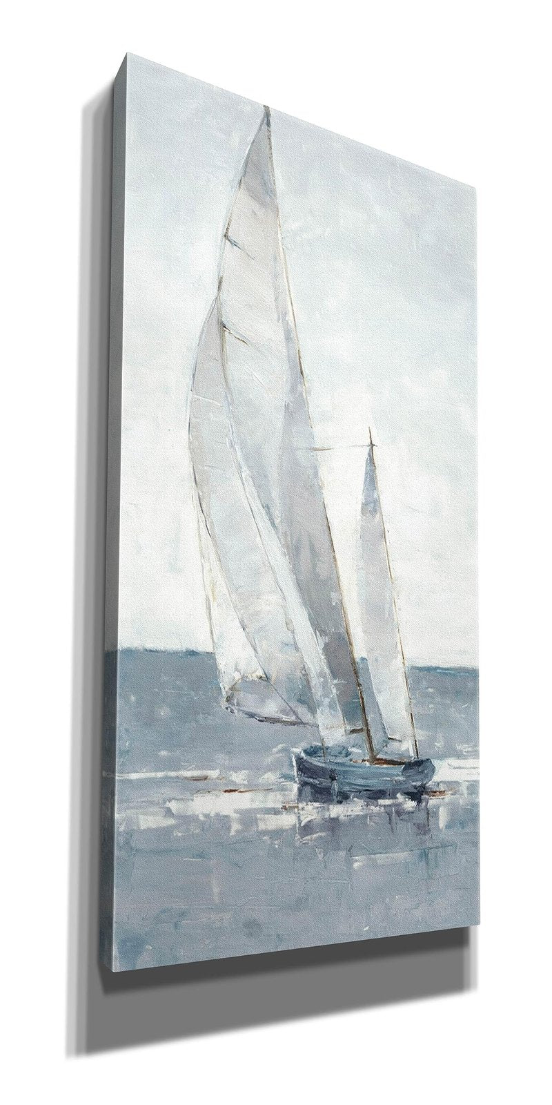 Epic Graffiti "Grey Seas I by Ethan Harper, Canvas Wall Art, 12"x24"