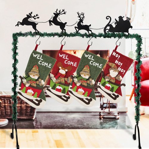 FORUP Christmas Stocking Holder Stand - Elk Design for Secure Holiday Decor | Festive Home Accent