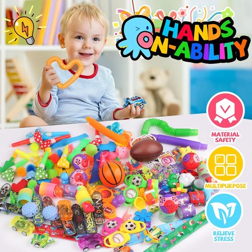 Amy&Benton 200PCS Party Favors - Fun Goodie Bag Stuffers & Prize Box Toys for Kids Ages 4-8