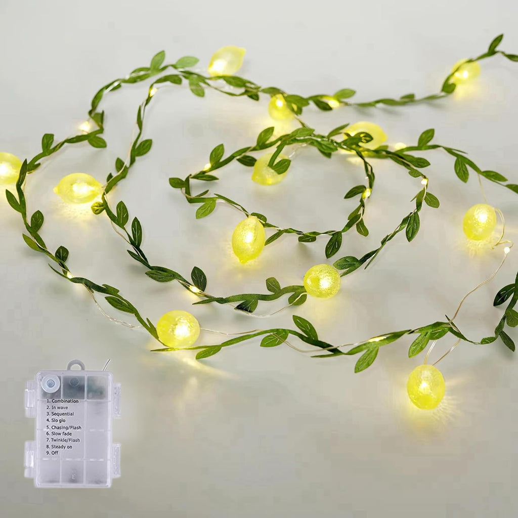 Skiennix Lemon String Lights - 10FT Battery Operated Fairy Lights with 30 LEDs | Waterproof Decor for Bedroom, Garden, Party, Wedding
