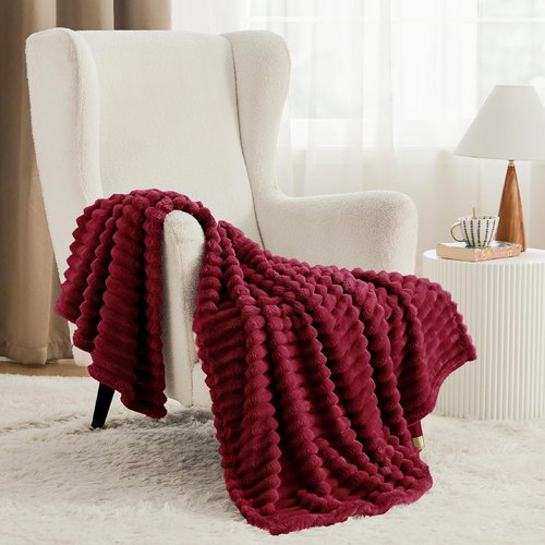 Bedsure GentleSoft Red Blanket - Cozy Soft Throw for Couch, Perfect for Women & Girls, 50x60 Inches