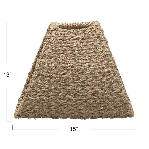 Household Essentials Oval Magazine Rack, Natural Seagrass