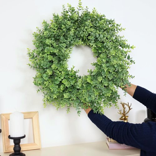 Boxwood Wreath - 26" Large Artificial Greenery for Front Door & Porch | All-Season Home Decor