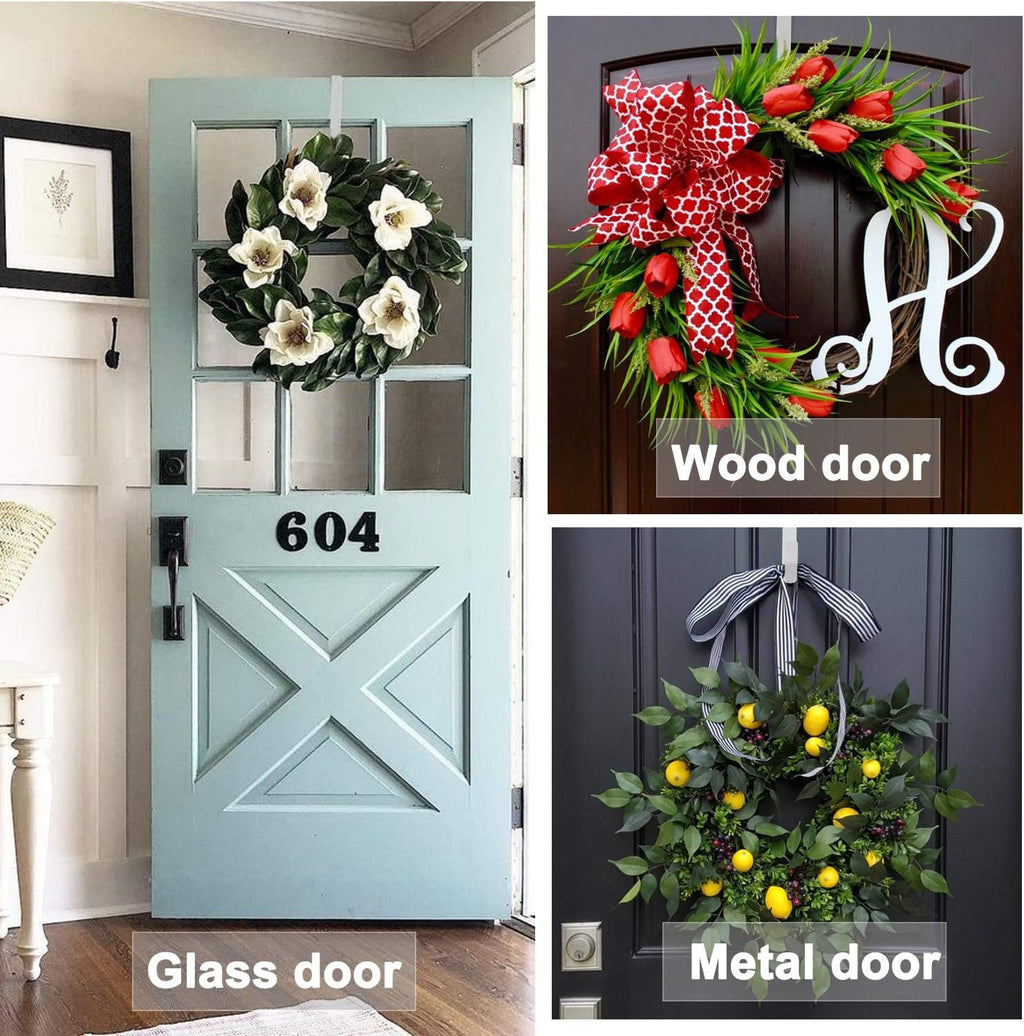 Adjustable Wreath Hanger by [Brand Name] - Over The Door Design, 15 to 25 Inches, Holds 20 lbs | Perfect for Christmas Decor