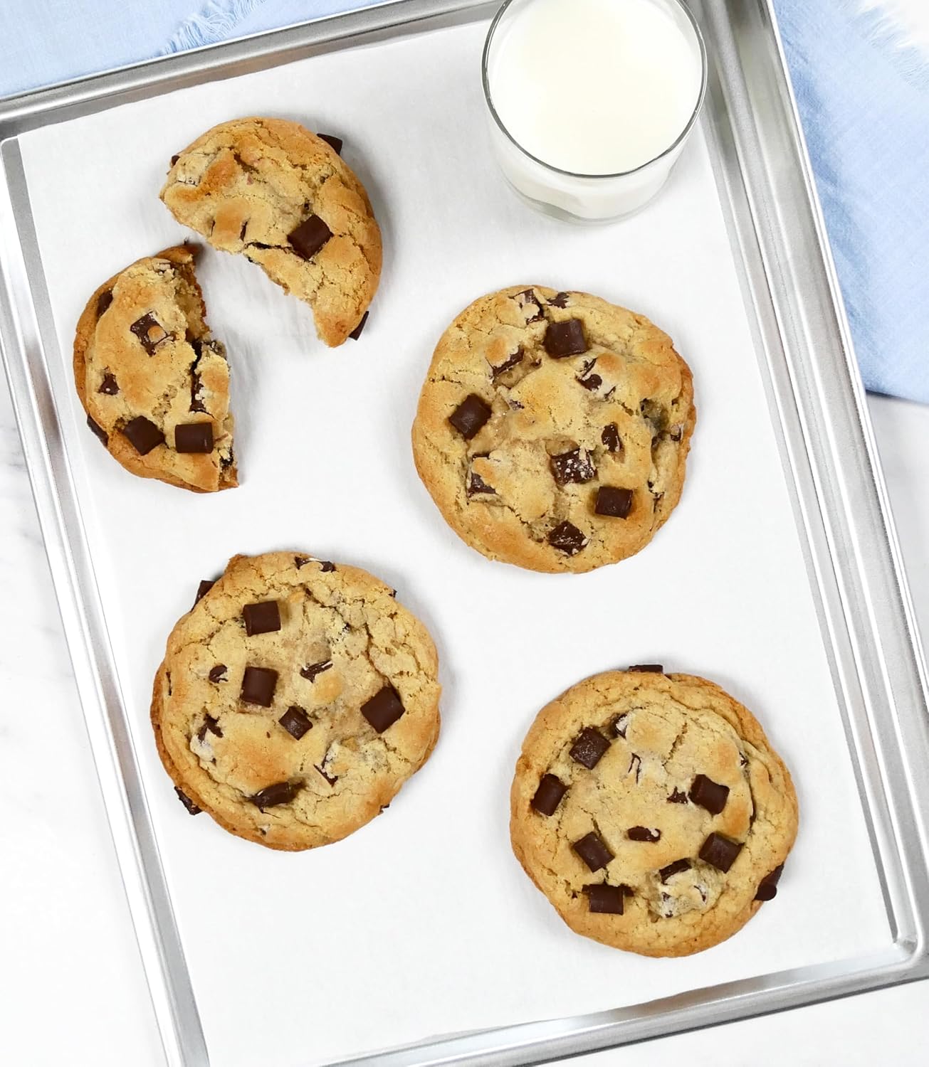 USA Pan Bakeware Cookie Sheet - Traditional Aluminized Steel Baking Pan, Large Size, Uncoated Finish