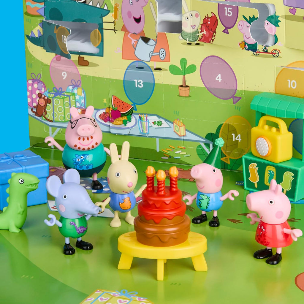 Peppa Pig George's Party Advent Calendar - 24 Surprise Toys & Stickers | Fun Preschool Gift for Ages 3+