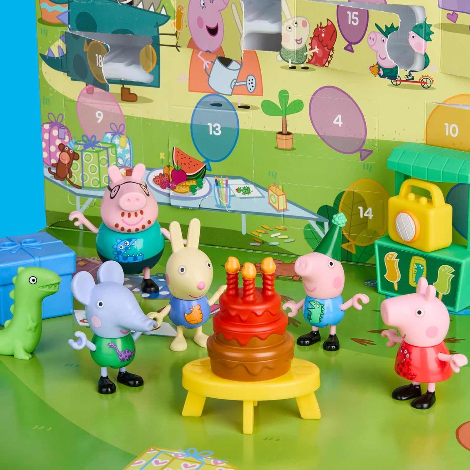 Peppa Pig George's Party Advent Calendar - 24 Surprise Toys & Stickers | Fun Preschool Gift for Ages 3+