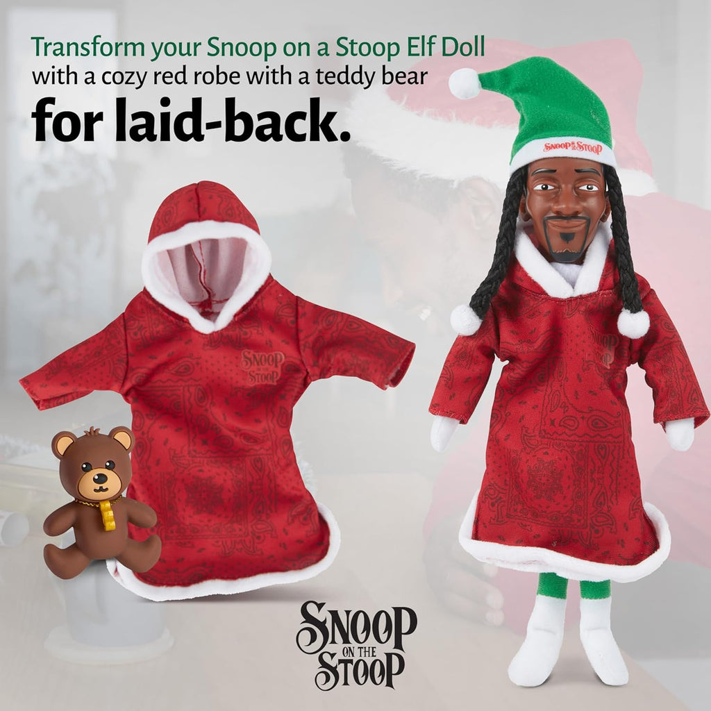 Snoop Dogg Pajama Expansion Pack - Red Robe with Teddy Bear for Cozy Nights | Perfect Secret Santa Gift