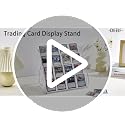 4-Tier Acrylic Trading Card Display Stand - Holds 16 Sports Cards