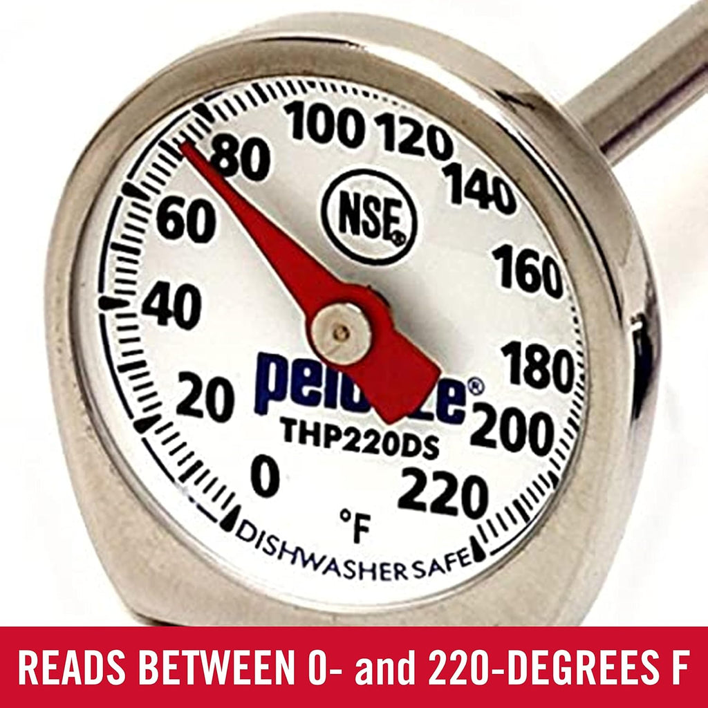 Rubbermaid Commercial Products Instant Read Thermometer - Pocket Size, Dishwasher Safe, Red | Ideal for Meat & Food Cooking