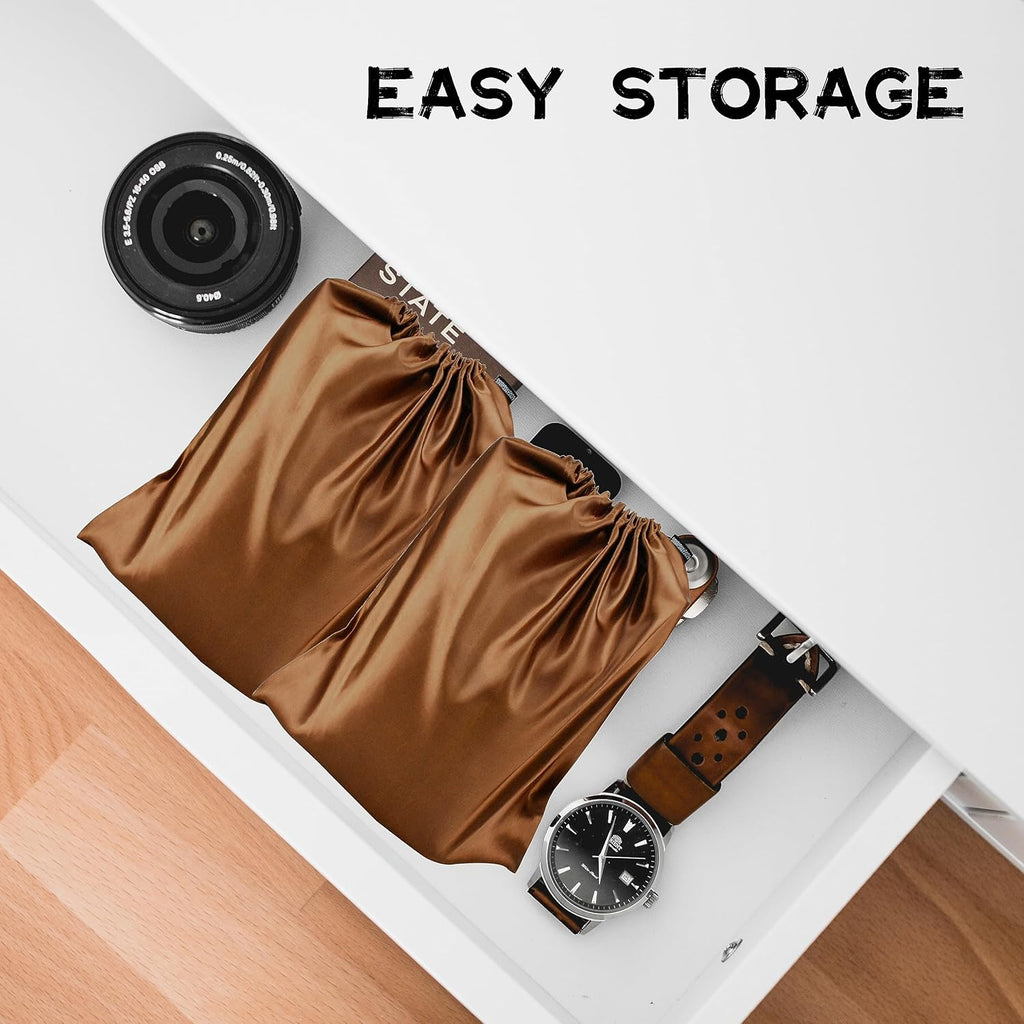 Skiennix Toy Storage Bags - 6 Pack Adult Silk Drawstring Organizers for Travel, Camping & Cosmetics