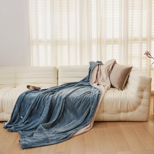 JET'S HOME Heated Blanket Full 72"x84" - ETL&FCC Certified Flannel Electric Blanket Machine Washable Heating Throw with 4 Heating Levels 10 Hours Auto-Off Overheating Protection (Blue)