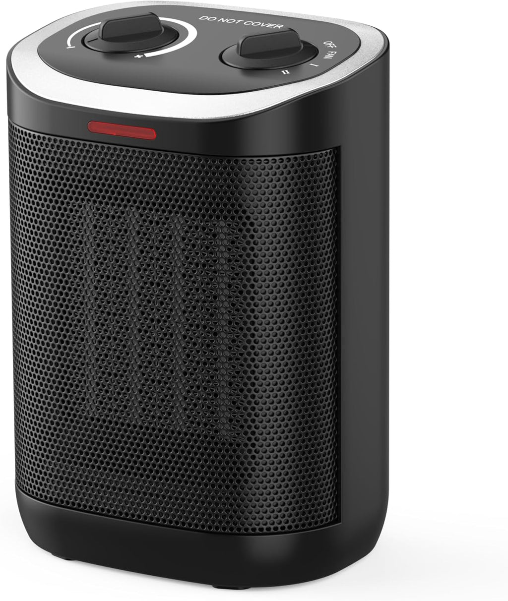 Skiennix 1500W Portable Ceramic Space Heater - Safe, Compact Design with Thermostat for Home & Office Use