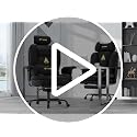 Ergonomic Fabric Gaming Chair with Footrest and 150° Recline, Light Coffee