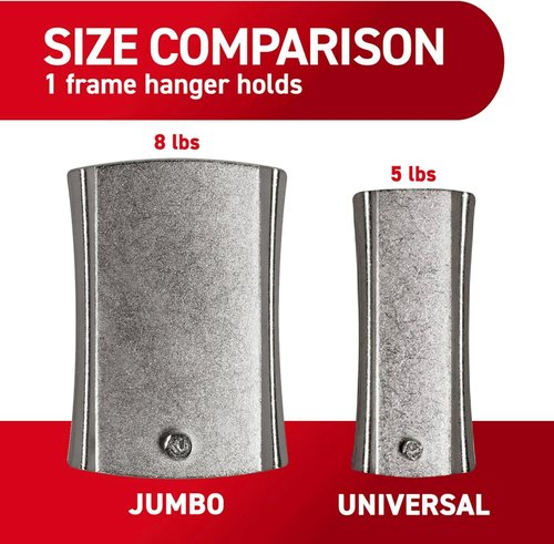 Command 8 lb Jumbo Picture Hanger - Damage-Free Hanging with 3 Frame Hangers & 8 Command Strips