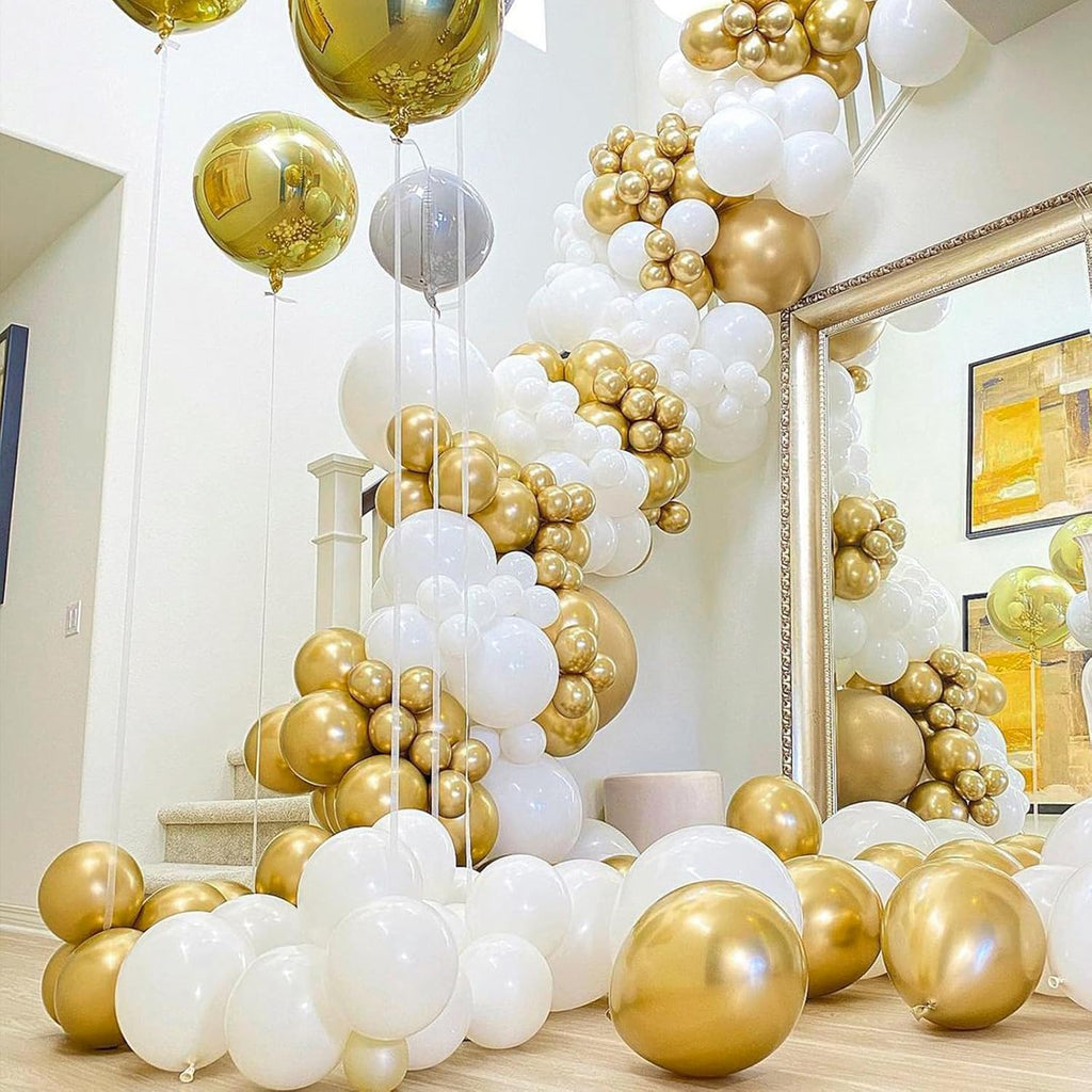PartyWoo Gold Balloons - 20pcs 18 Inch Gold Latex Helium Balloons for Celebrations & Events