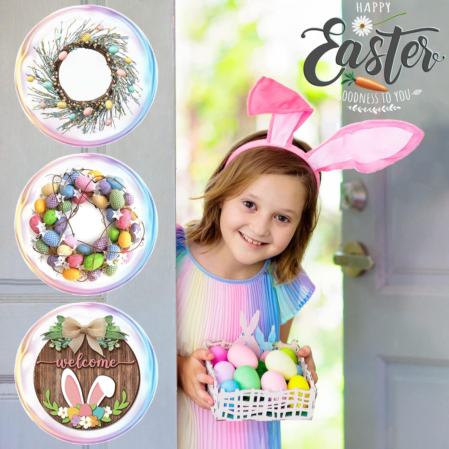 Regine Switzerland Wreath Hangers - 2 Pack Decorative Hooks for Easter, Christmas & Halloween | Indoor/Outdoor Home Decor