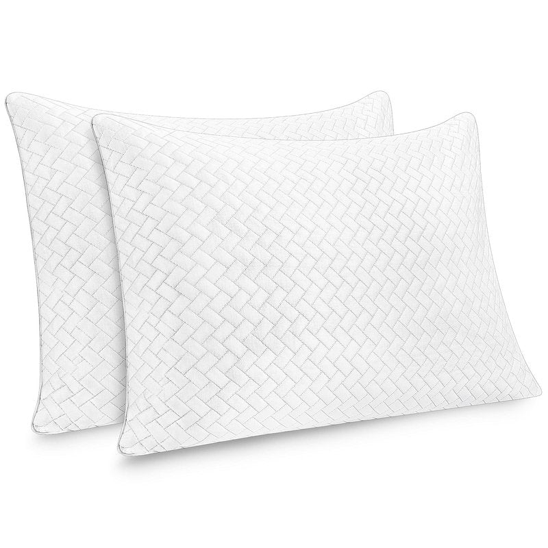 EL ENJOY-LIFE Enjoy Life Cooling Pillow Protectors with Zipper, Quilted Cold Pillowcases for Hot Sleepers, Super Soft Pillow Covers, Polyethylene(PE)-Set of 2 (Standard)