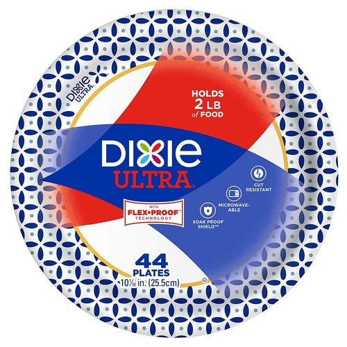 Dixie Ultra Heavy Duty Paper Plate & Bowl Bundle - Large Plates (44), Small Plates (44), Bowls (28)