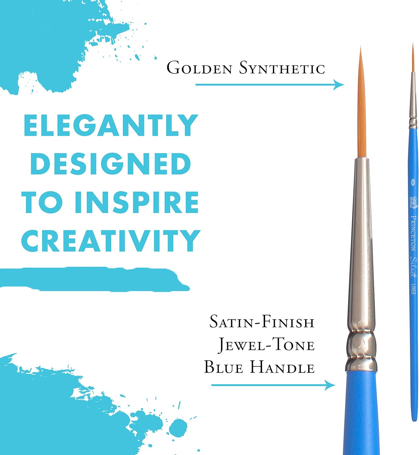 Princeton Select Artiste 3750 Paint Brush - Versatile Liner for Acrylic, Watercolor & Oil - 0 Size